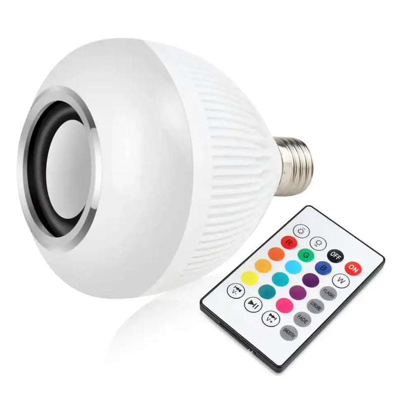 Lampada Bluetooth Led Caixa De Som Com Controle Remoto