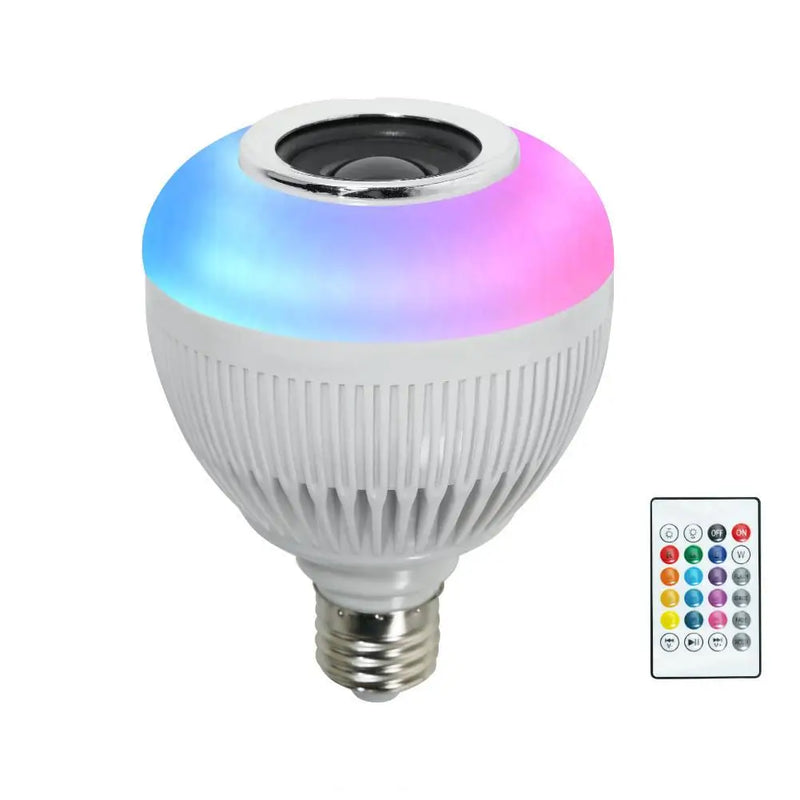 Lampada Bluetooth Led Caixa De Som Com Controle Remoto